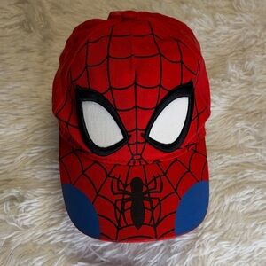 MARVEL Spider-Themed Red and Blue Kids Costume Velcro Cap gently pre-owned
